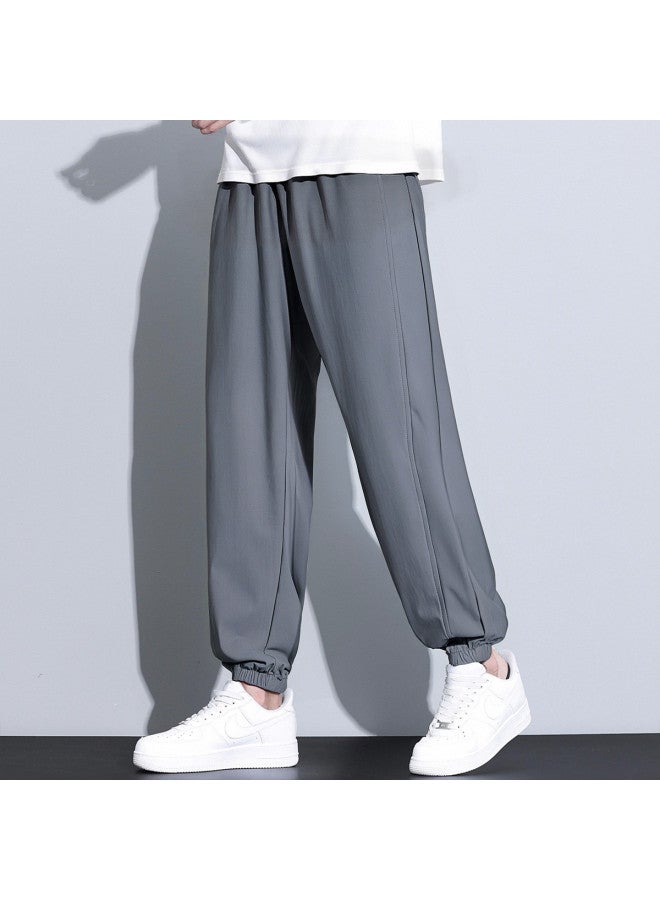 EPTISON 2025 Summer Men's Elastic Cuffed Casual Pants - Stylish Loose-fit Thin Trousers For Men - Image 3
