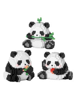Micro Building Blocks Animal Set, 3 in 1 Panda Mini Building Blocks, DIY Mini 3D Building Toy Bricks, 720 PCS Micro Mini Panda Building Toy Bricks for Adults, Kids