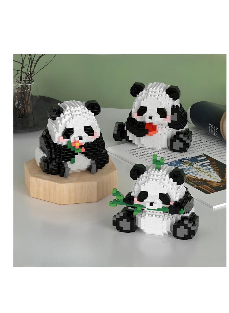 KASTWAVE - Micro Building Blocks Animal Set, 3 in 1 Panda Mini Building Blocks, DIY Mini 3D Building Toy Bricks, 720 PCS Micro Mini Panda Building Toy Bricks for Adults, Kids - Image 1