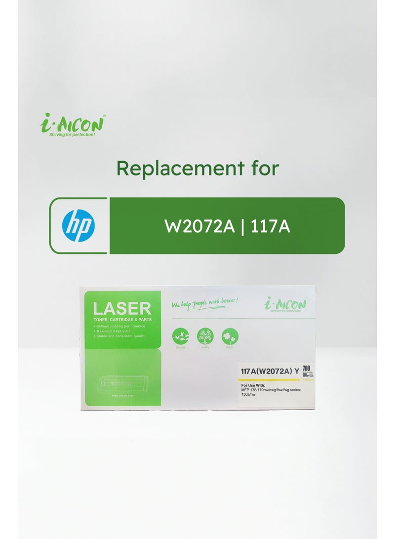 i-AICON ​​​​i-Aicon Compatible Laser Toner Yellow (HP W2072A | 117A) - Image 2