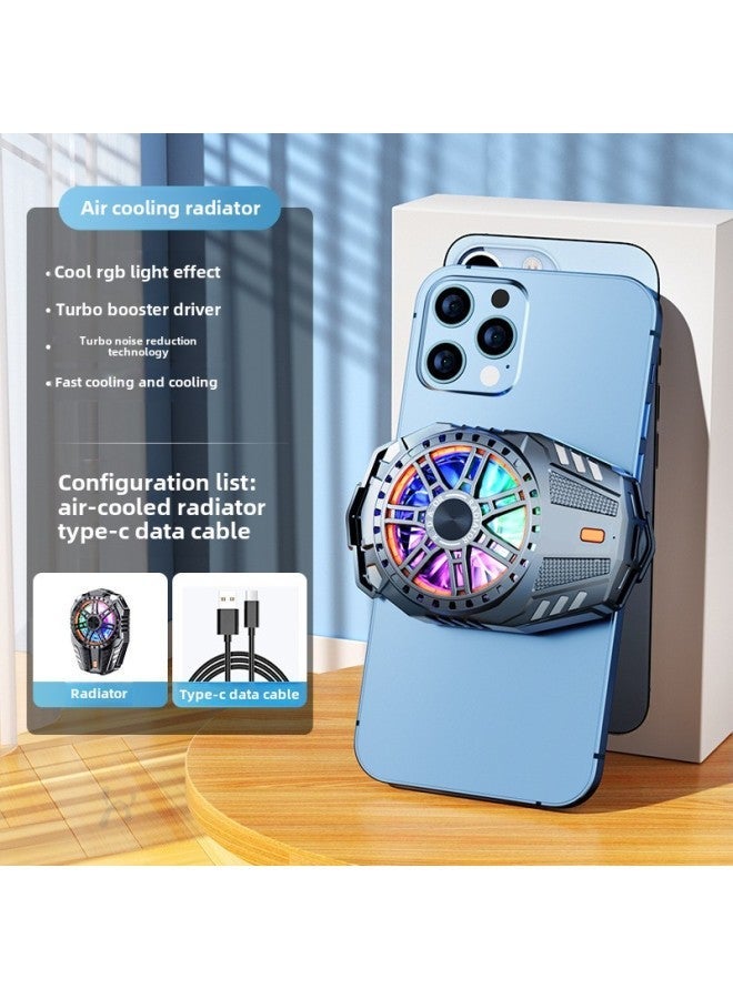 Three-speed Digital Display Mobile Phone Radiator Semiconductor Refrigeration Mute Back Clip Suitable For Black Shark Ipad Cooling Artifact-Color:Mobile Radiator-[digital Display-Black]]  - Image 1