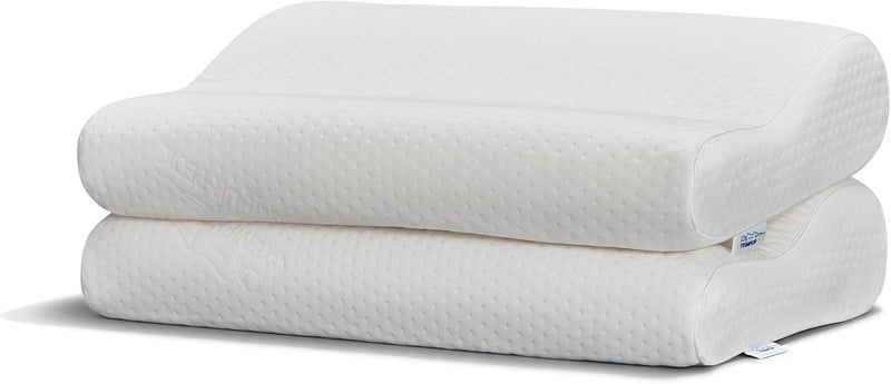Tempur-Pedic , Standard TEMPUR-Neck Pillow, Medium Profile-2-Pack, White 2 Count - Image 3