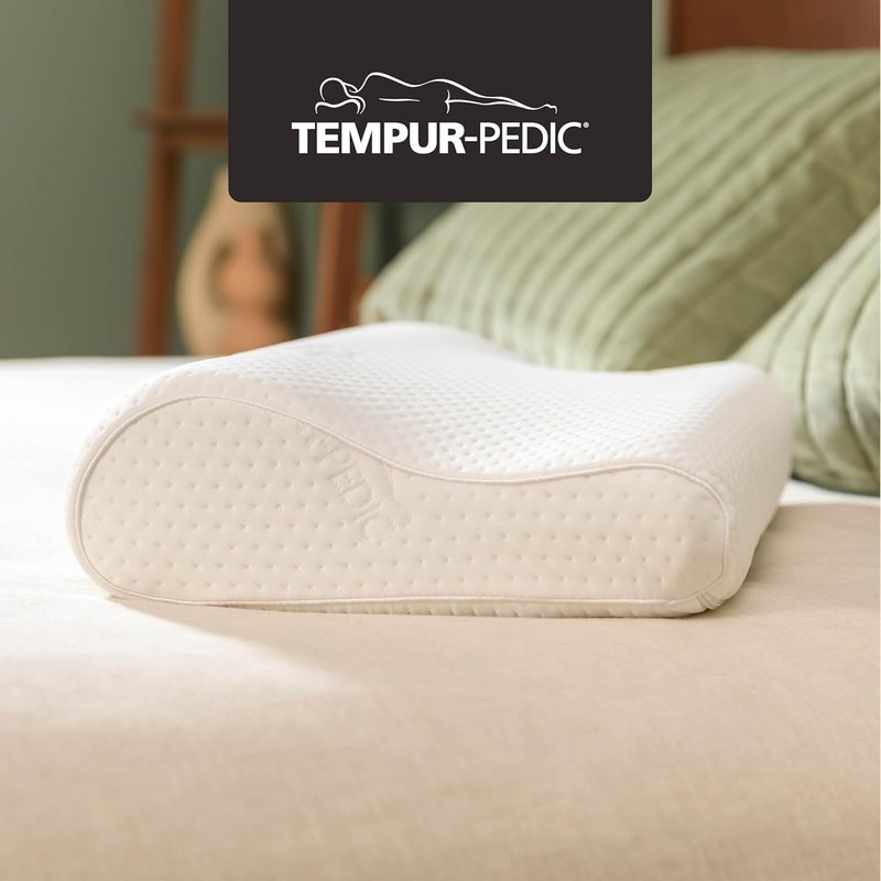 Tempur-Pedic , Standard TEMPUR-Neck Pillow, Medium Profile-2-Pack, White 2 Count - Image 2
