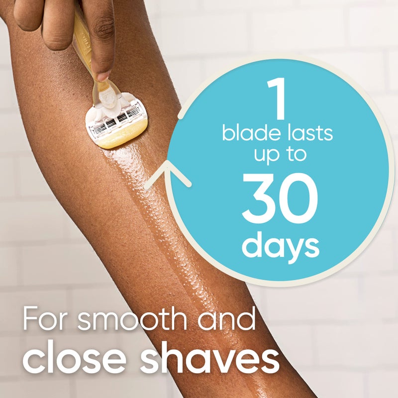 Gillette شفرات حلاقة جيليت فينوس كومفورت غلايد للنساء، 6 قطع، معطر برائحة جوز الهند من أولاي - Image 4