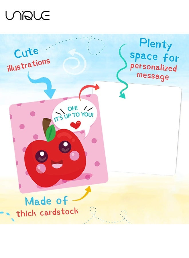 60Pieces Lunch Box Notes for Kids Cute Lunchbox Notes for Kindergartners Inspirational and Motivational Notebook Kids Back to School Gifts,60 Style - 3.5" ×3.5" - Image 3