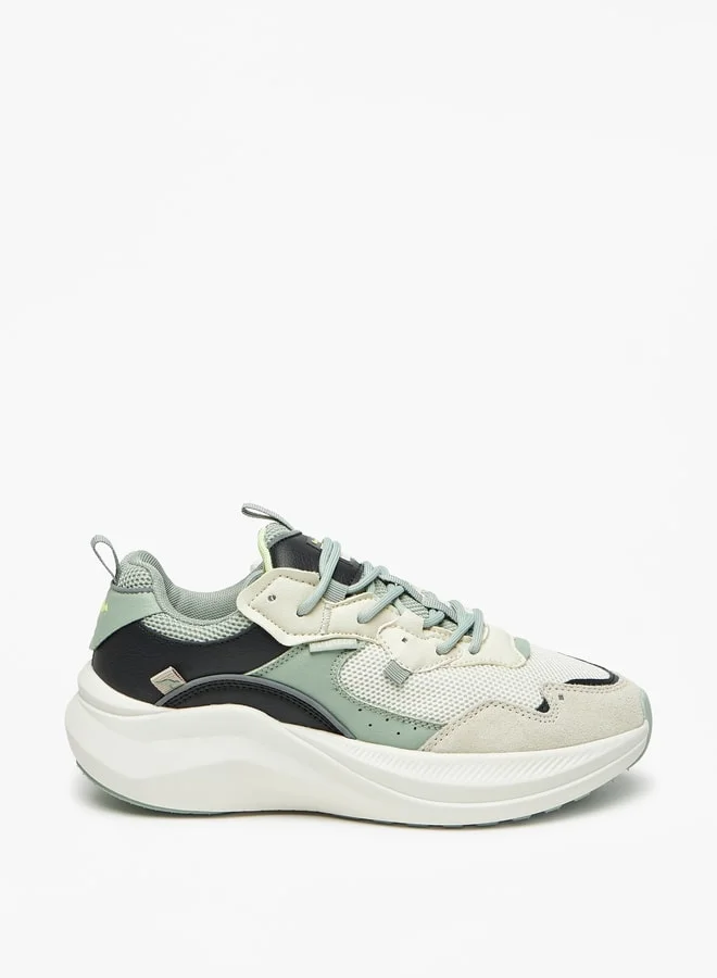 كانغاروس Women's Panelled Lace-Up Sports Shoes