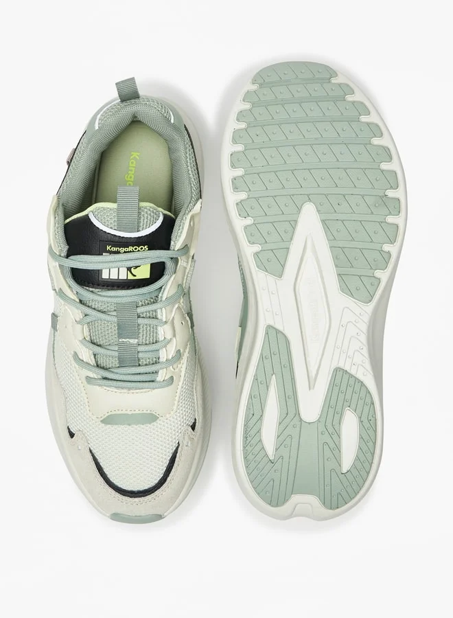 كانغاروس Women's Panelled Lace-Up Sports Shoes