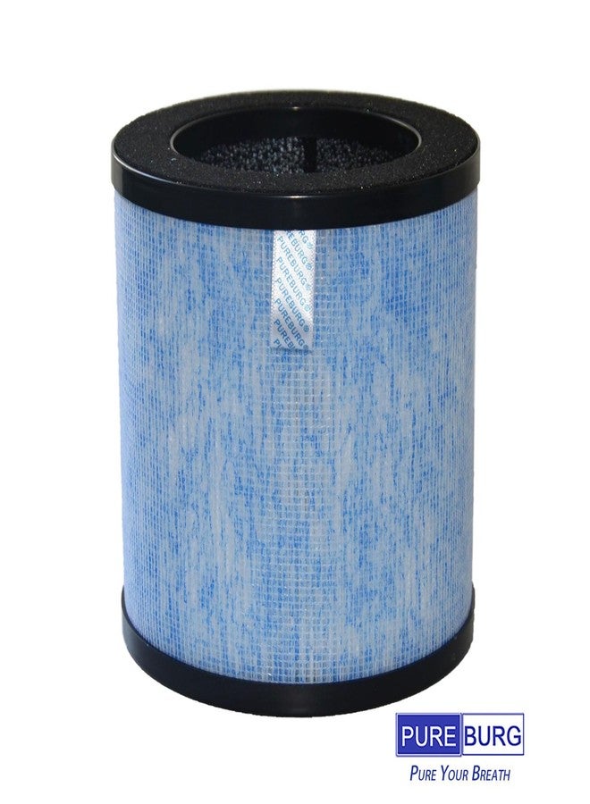 PUREBURG فلتر بديل PUREBURG MJ002H-RF متوافق مع جهاز تنقية الهواء POMORON MJ002H MGK21J02، عبوة من قطعتين، فلتر H13 True HEPA رباعي المراحل - Image 2