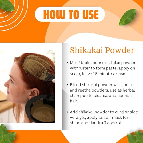 Brijbooti Organic Shikakai Powder for Hair Pack -(200 Gr) | Excellent Hair Conditioner & Cleanser | 100% Pure & Natural Shikakai Powder - Image 4