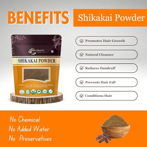 Brijbooti Organic Shikakai Powder for Hair Pack -(200 Gr) | Excellent Hair Conditioner & Cleanser | 100% Pure & Natural Shikakai Powder - Image 3