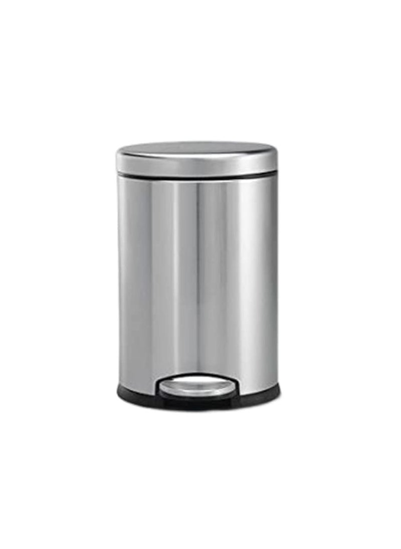 PackPro Packpro Stainless Steel Pedal Dustbin with Lid Small Compact Space Saver SS Trash Can for Office Home Kitchen Room washroom bathroom 7 Ltr  - Image 1