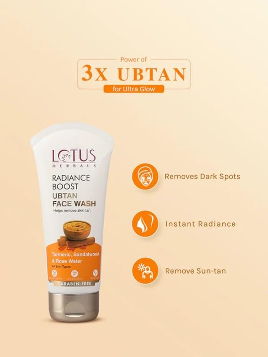 LOTUS HERBALS Lotus Herbals Radiance Boost Ubtan Face Mask 100g Face Wash 100g Set of 2  - Image 5