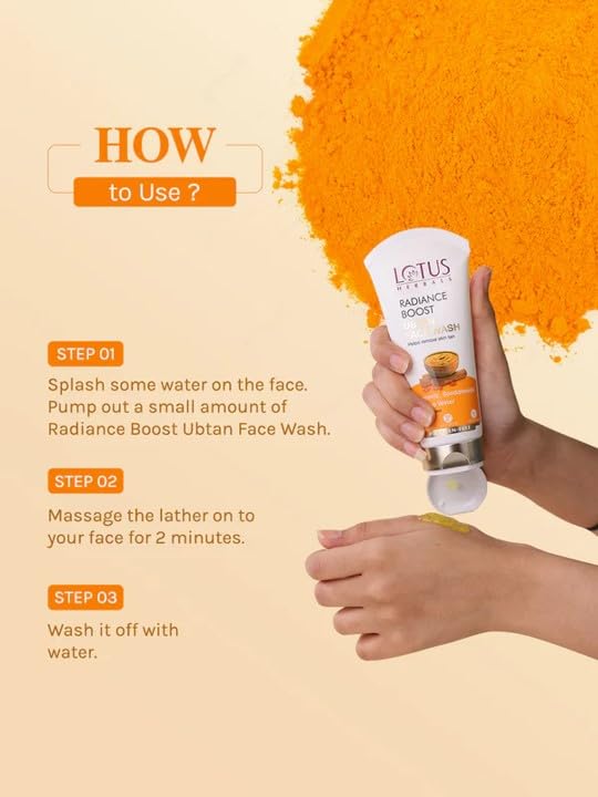 LOTUS HERBALS Lotus Herbals Radiance Boost Ubtan Face Mask 100g Face Wash 100g Set of 2  - Image 4