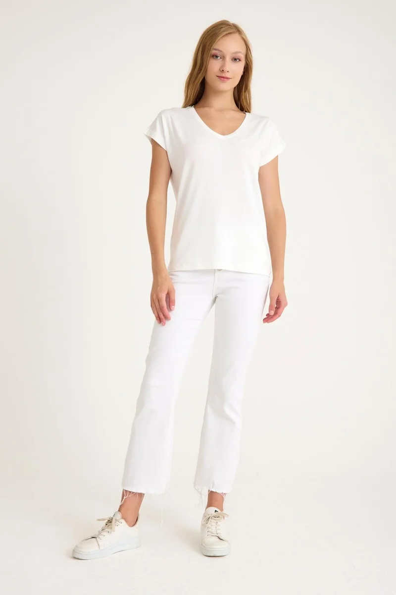 كوتن كونسيبت 3 Piece Short Sleeve Cotton V Neck T-Shirt