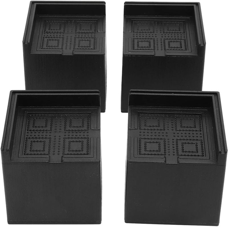 4Pcs Furniture Risers | 3in Height for Washing Machine/Bed/Couch | EVA Plastic Support Up to 2200LBS | Grip - Enhanced & Long - Lasting - Image 1