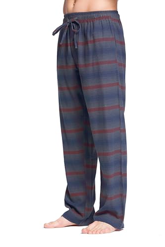 CYZ Men's 100% Cotton Super Soft Flannel Plaid Pajama Pants,Crocodile Plaid,Large - Image 2