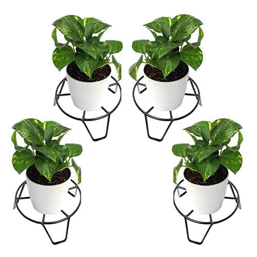 CRAFTCASTLE Craft Castle Stylish Iron Indoor/Outdoor Italiano Flower Pot/Plant Stand for Home Garden or Balcony Decor(Black) (4) - Image 5