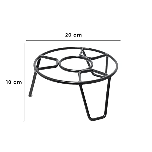 CRAFTCASTLE Craft Castle Stylish Iron Indoor/Outdoor Italiano Flower Pot/Plant Stand for Home Garden or Balcony Decor(Black) (4) - Image 3