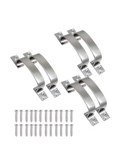 Duravel Duravel Aluminium Cabinet Pull Handle with Mounting Screws, Silver Pack-Of 6  - Image 1