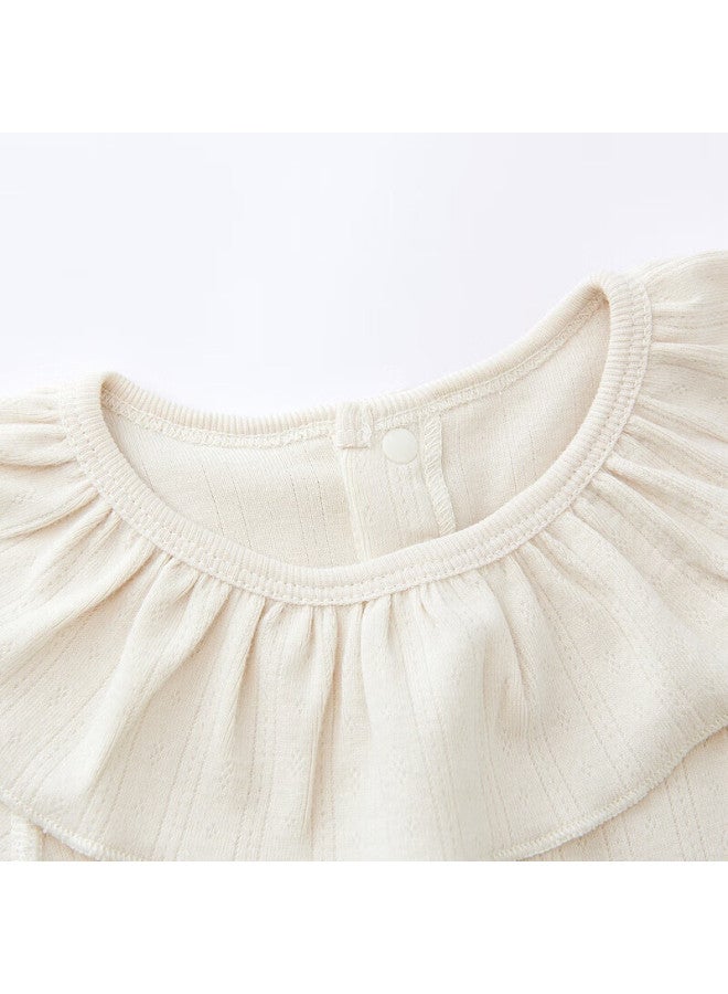 Tongtai Tongtai Baby Romper For Spring And Autumn, Girls' Onesie, Children's Loungewear, Crawling Suit, Ts43j068-ds, Off-white, 59cm  - Image 2