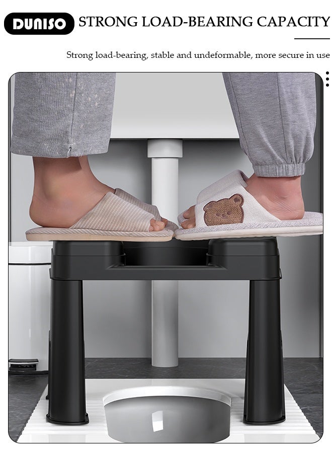 DUNISO مرحاض قابل للطي، مقعد مرحاض محمول، مقعد مرحاض للجلوس، مرحاض عائلي يمكن تحويله من وضع القرفصاء إلى وضع الجلوس - Image 4