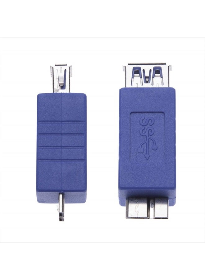 Keple محول 2 قطعة USB 3.0 أنثوي إلى ميكرو B ذكر محول USB A أنثوي إلى ذكر ميكرو B مغير موصل محول قصير لأجهزة الكمبيوتر، اللابتوبات، والأقراص الصلبة الخارجية (عبوة 2) - Image 1