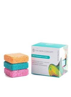 THE SKIN CONCEPT The Skin Concept Fizzy Shower Steamers - Easy Breathe - Peppermint and Lime - Handmade, Vegan  - Image 1