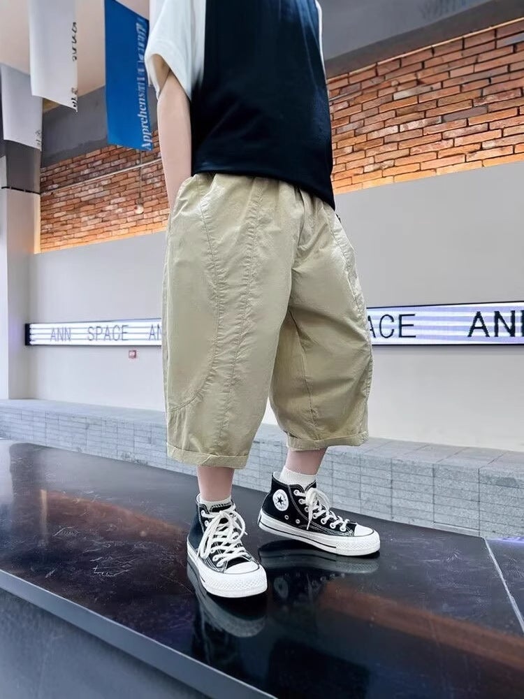 Boys' Summer Shorts Five-Point Cargo Pants Stylish Thin Model For Older Children Summer Boys' Casual Pants - Image 3
