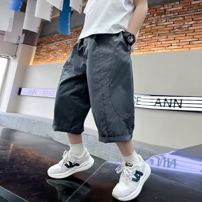Boys' Summer Shorts Five-Point Cargo Pants Stylish Thin Model For Older Children Summer Boys' Casual Pants - Image 1