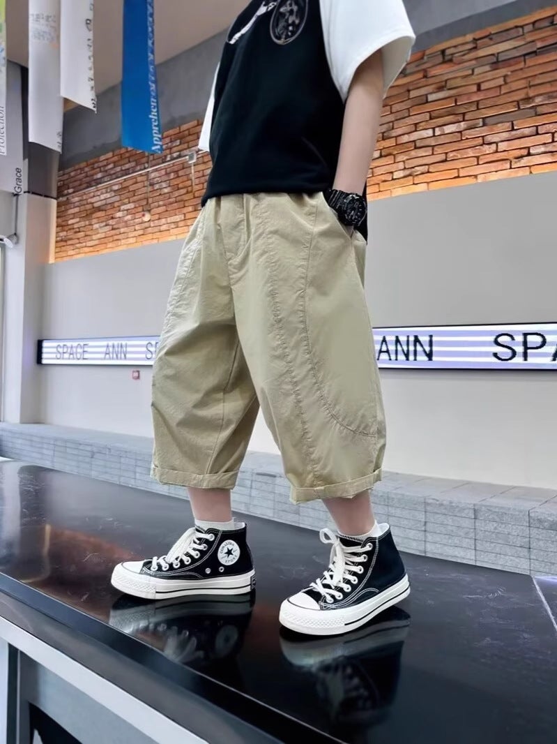 Boys' Summer Shorts Five-Point Cargo Pants Stylish Thin Model For Older Children Summer Boys' Casual Pants - Image 2