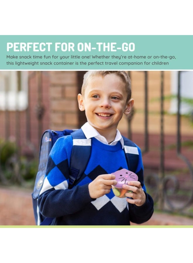 melii Animal Snack Containers - Adorable, Airtight, and Leakproof Designs for Kids - BPA Free, Easy Clean, Perfect for On the Go Snacking and Lunch Boxes - Image 5