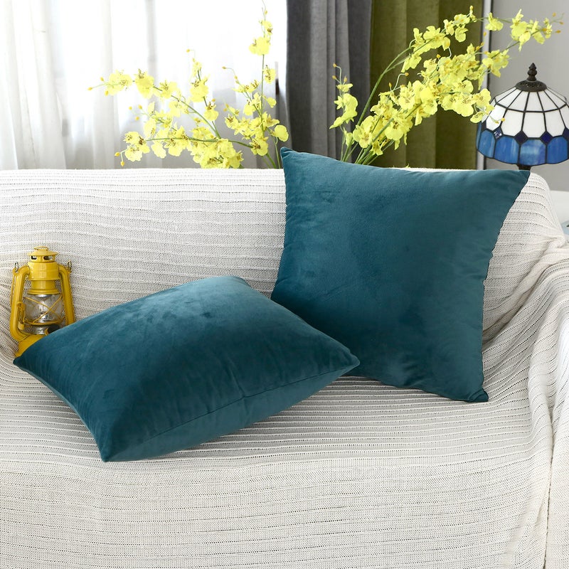 Velvet Solid Color Creative Nap Pillow Super Soft Sofa Cushion Stuffed Pillow Jacket - Image 1