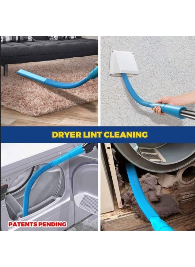 Holikme 2 Pieces Dryer Vent Cleaner Kit Dryer Lint Vacuum Attachment and Flexible Dryer Lint Brush Dryer Vent Vacuum Hose AttachmentBlue - Image 5