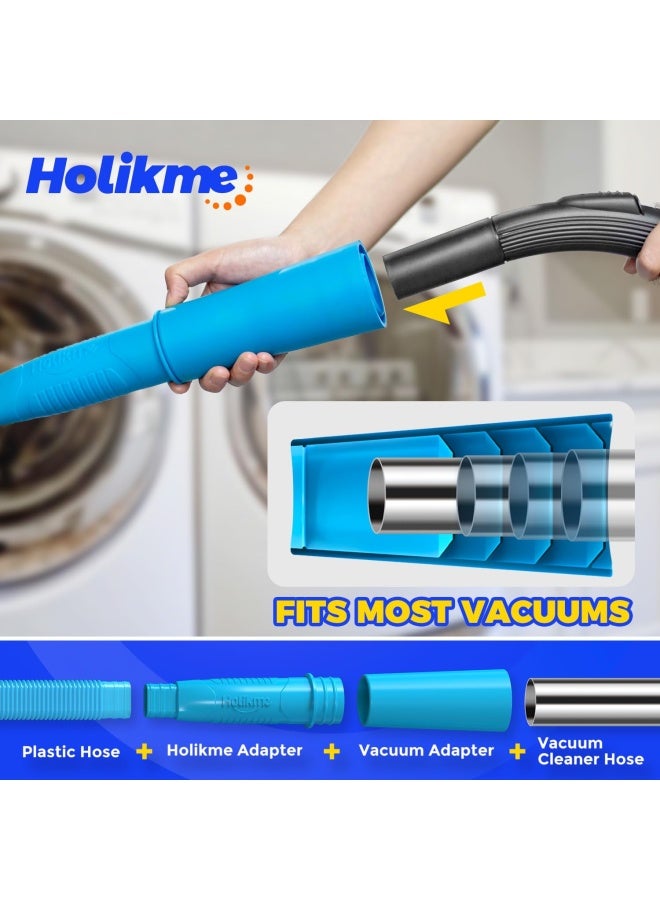 Holikme 2 Pieces Dryer Vent Cleaner Kit Dryer Lint Vacuum Attachment and Flexible Dryer Lint Brush Dryer Vent Vacuum Hose AttachmentBlue - Image 4