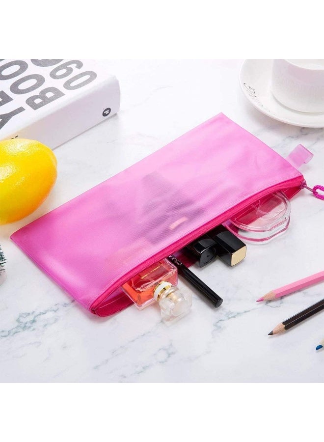 Waterproof Mesh Pencil Case – Durable Zipper, A6 Size, Yellow Color - Image 4