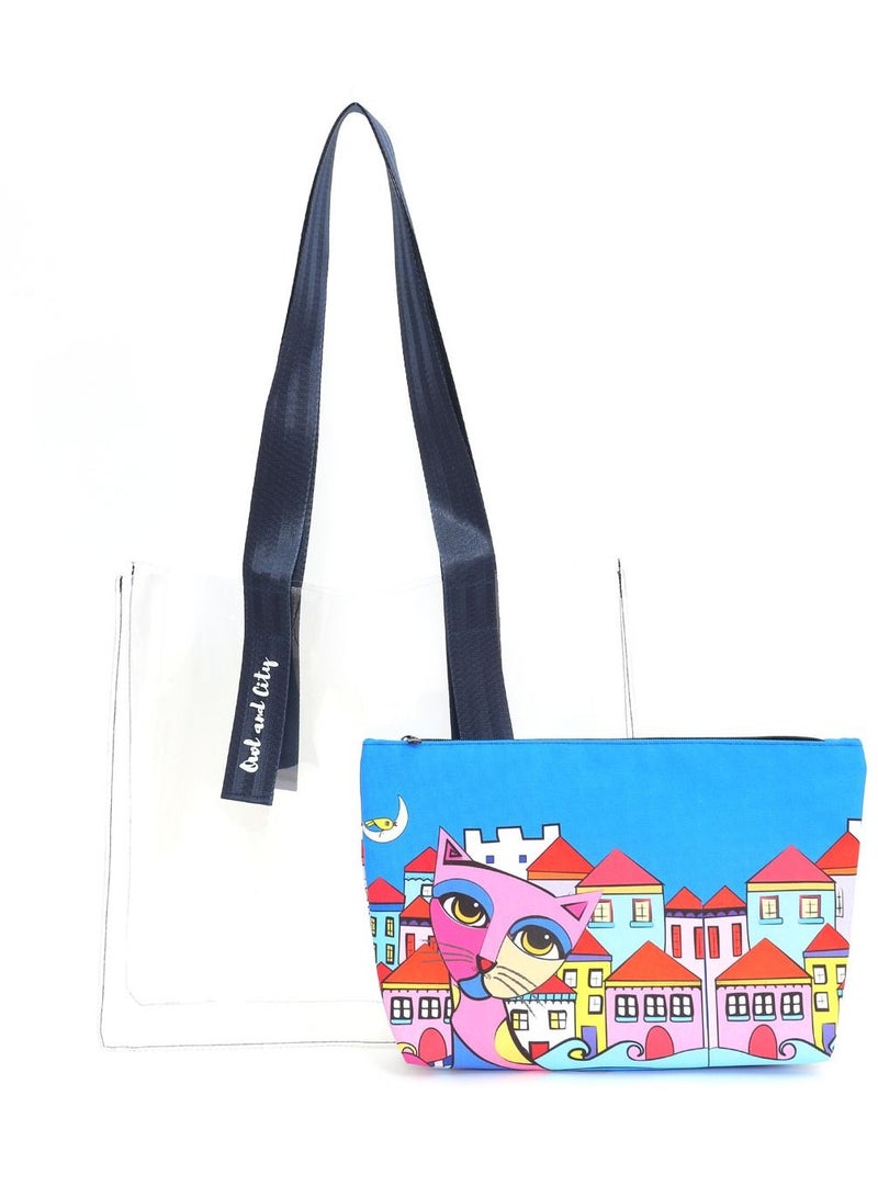 Biggdesign حقيبة تسوق وشاطئ شفافة على شكل بومة - Image 2