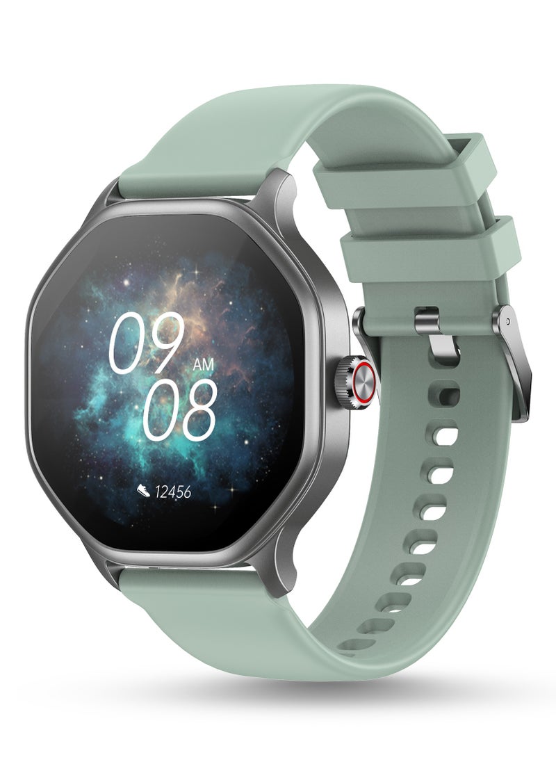 Pebble - Hive 1.39" HD Display Smartwatch, BT Calling, Health Suite, Multi Sports Modes, Compatible with Android & iOS, Alarm & Notification, DIY Watch Faces, In-Build Games, World Clock, Green - Image 1