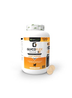 VetriScience Laboratories Glycoflex 3 Clinically Proven Hip And Joint Supplement For Dogs  Maximum Strength Dog Supplement With Glucosamine, Msm, Green Lipped Mussel & Dmg  120 Chewable Tablets, Chicken Flavor  - Image 1