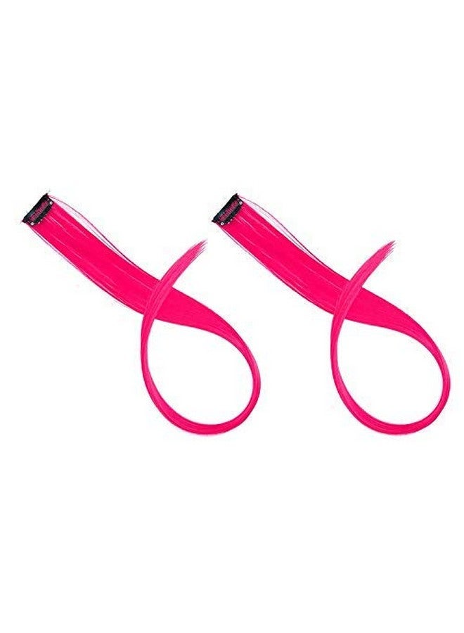 GLAN Silky Soft Curly/Wavy Long Hair Extensions for Women and Girls Synthetic Full Head Clip on Hair Extension Pack of 1 (Coloured Streak 2Pcs) - Image 1