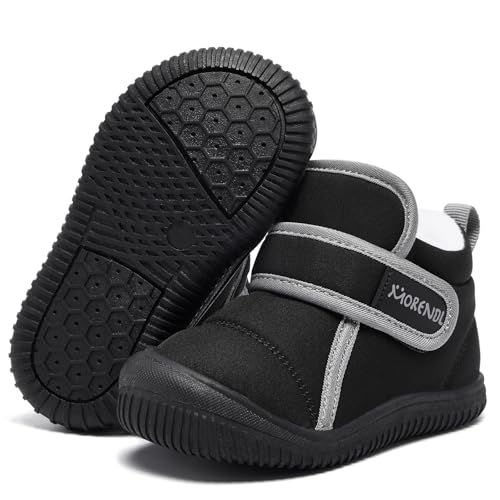 MORENDL Baby Winter Snow Boots for Infant Boys Girls Toddler Water-Resistant First Walker Shoes Warm Lining Soft Sole Anti-Slip Outdoor Booties - Image 1