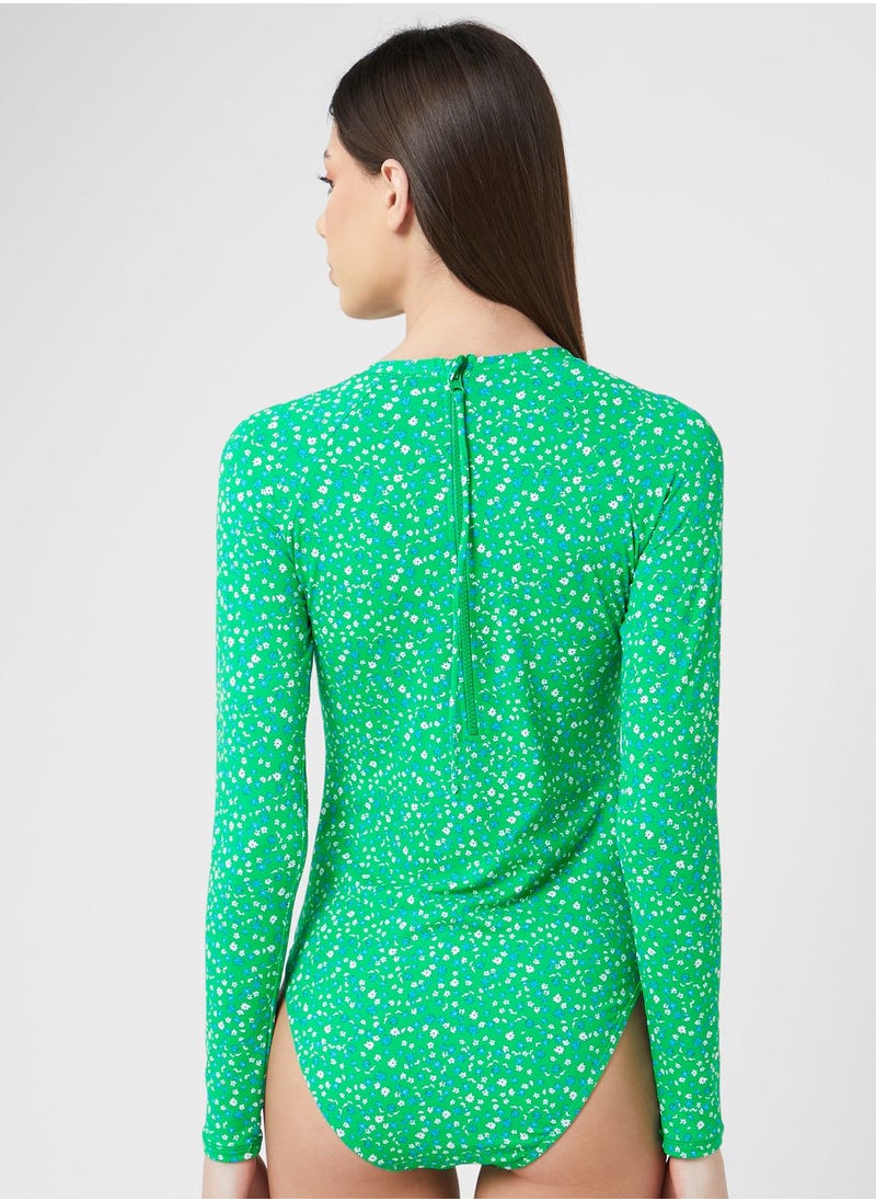 Cotton On Body - Printed High Leg One Piece - Image 1