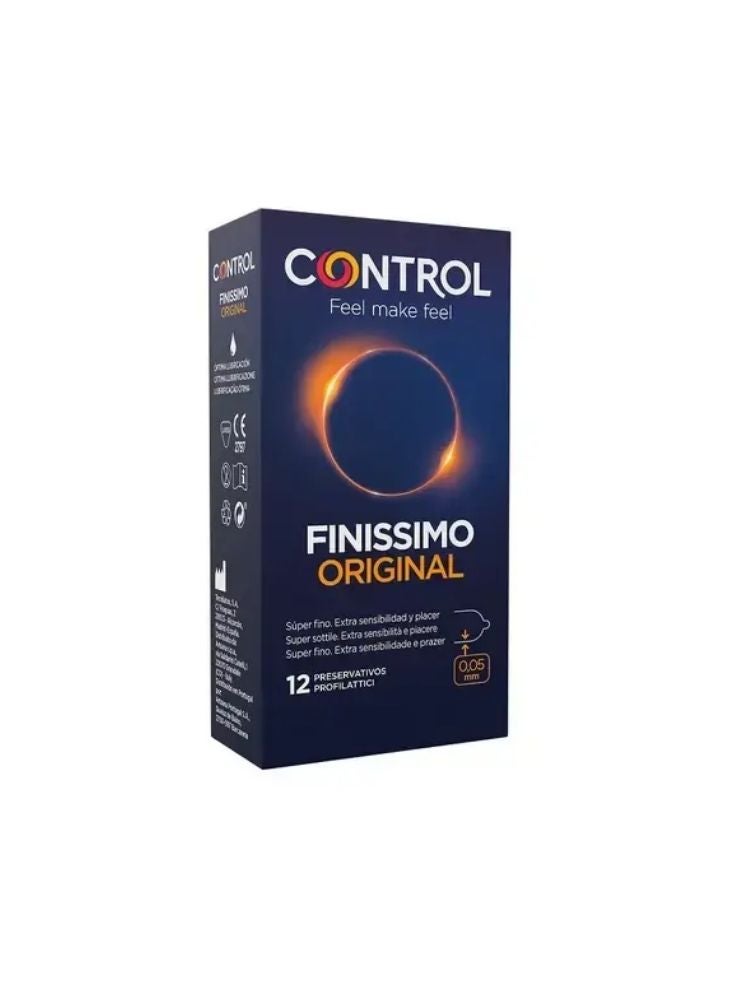 كنترول واقيات ذكرية كونترول فينيسيمو – رقيقة للغاية لحساسية فائقة (عبوة ١٢ واقيًا)
