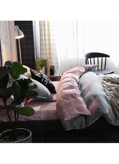 GOLDEN HOME 6 Piece King/Queen/Single size, striped pattern duvet cover set. set includes 1 Comforter Cover, 1 Fitted Bedsheet, 4 Pillowcases  - Image 3