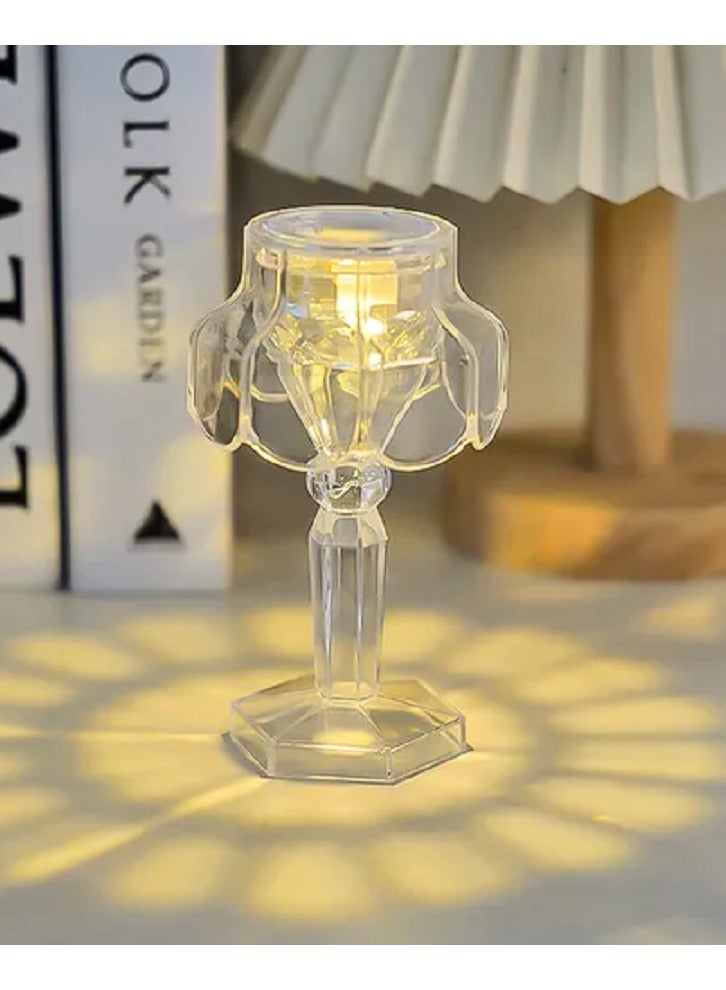 Night light bulb, indirect lighting, crystal lampshade, room lighting, table lighting, crystal table lamp night lighting, bedside lighting, comfortable for the eyes - Image 1