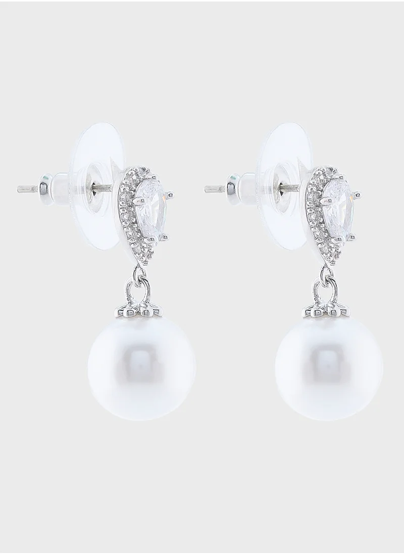 Ella Limited Edition Pearl Hoop Stone Earrings