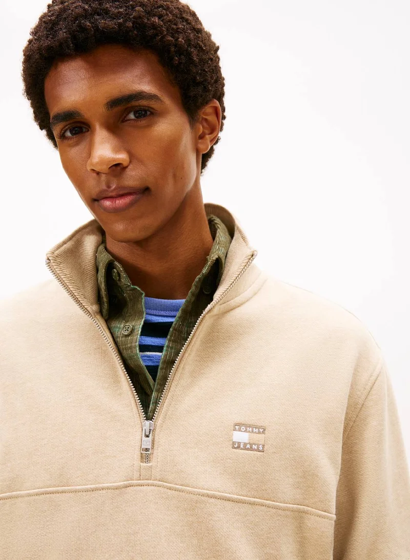 TOMMY JEANS Tommy Badge Quarter-Zip Jumper
