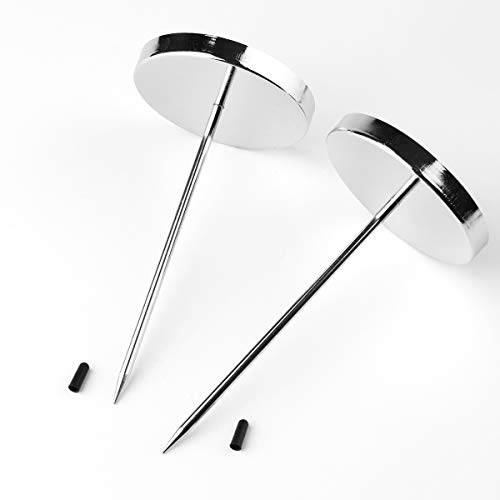 HRLORKC 4pcs Desk Receipt Holder Bill Fork Receipt Spike Stick Silver Restaurant Check Spindle 5.5 Inch by HRLORKC… - Image 5