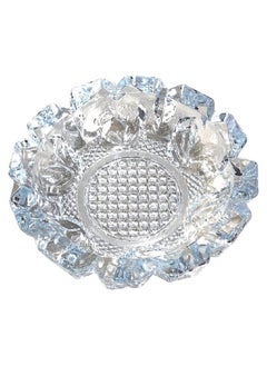 Generic Round glass ashtray, clear glass 