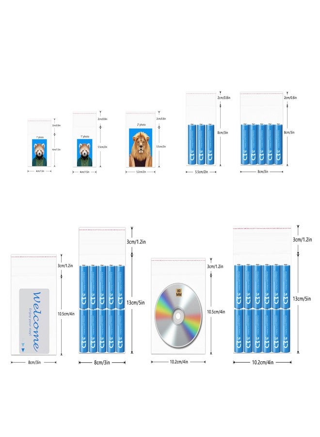 BornFeel 4" × 5" 500 قطعة أكياس سيلوفان قابلة لإعادة الإغلاق أكياس لاصقة ذاتية الإغلاق 1 مل أكياس سيلوفان شفافة للمجوهرات والأقراط والحلويات والمخبوزات والشمع والصابون والبسكويت (9 أحجام للاختيار) - Image 4