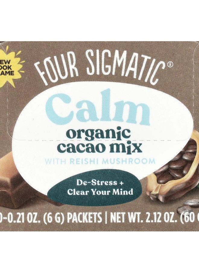 Four Sigmatic Calm Organic Cacao Mix with Reishi Mushroom 10 Packets 0.21 oz (6 g) Each